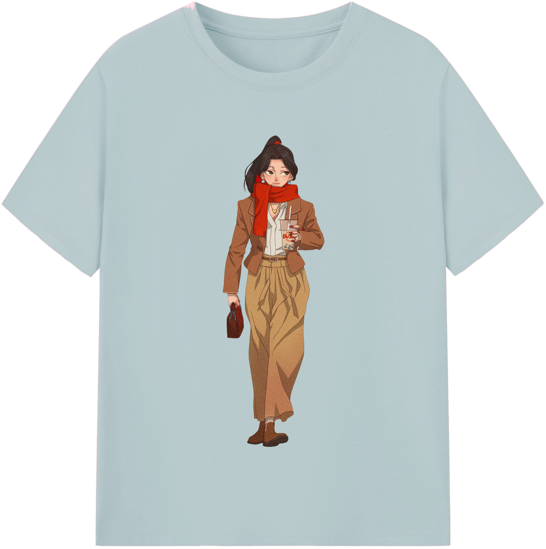 （画像用） Ne Zha 2 ナタ 魔童の大暴れ 綿100％半袖Tシャツ（フロントプリント）